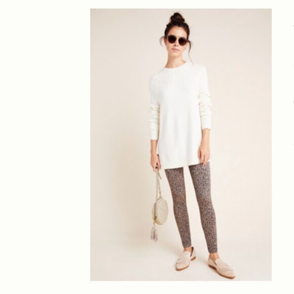 NWT ANTHROPOLOGIE SPANX Leopard Print Seamless Leggings - Brown SIZE XS - Picture 1 of 6